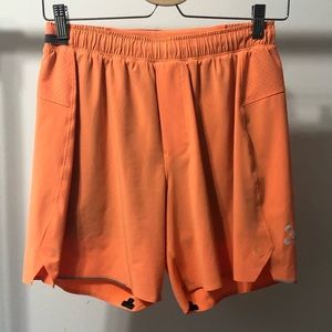 Lululemon SeaWheeze Surge Short 6” lined. Orange. Small.